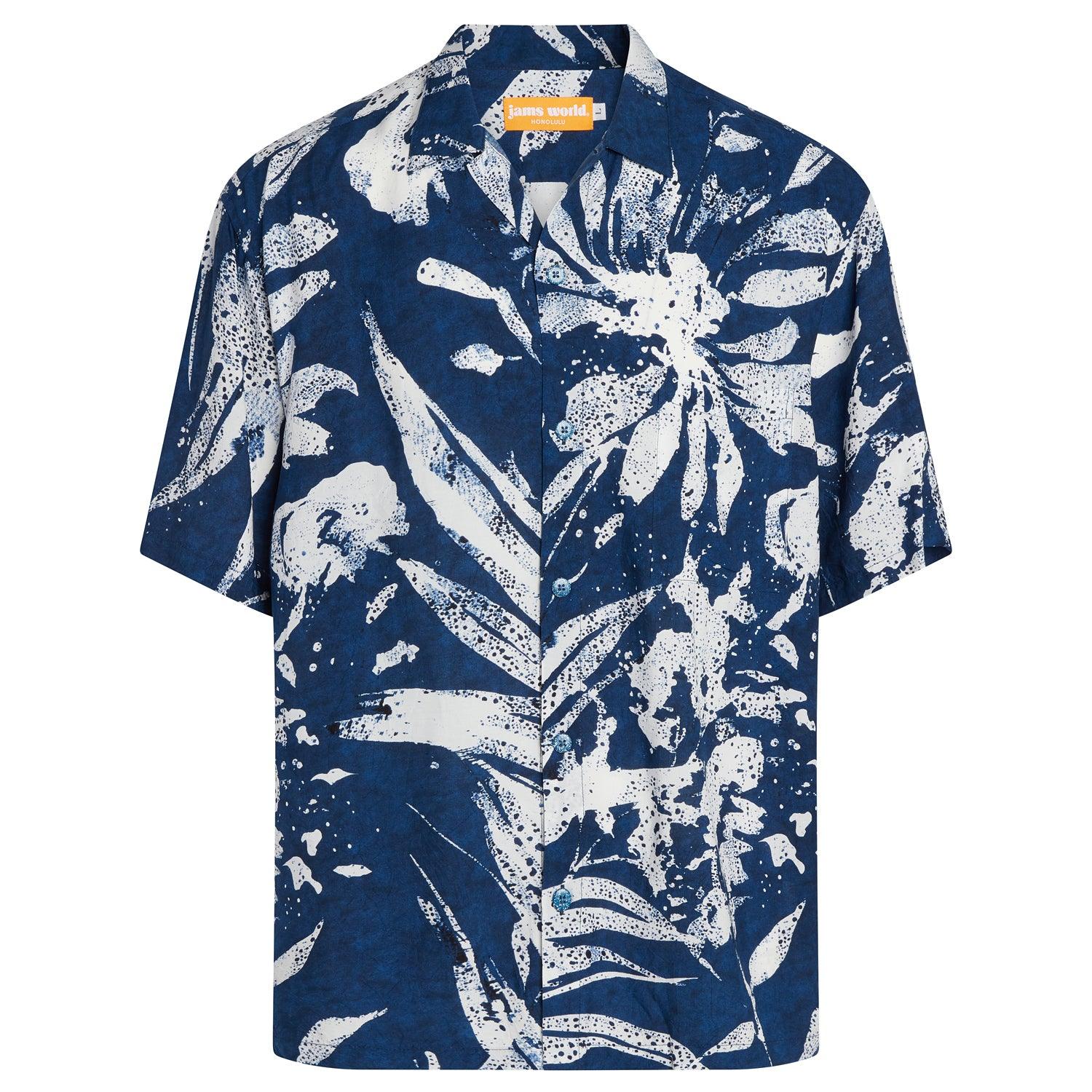 Chemise Retro Homme - Lau Kala Indigo - jamsworld.com