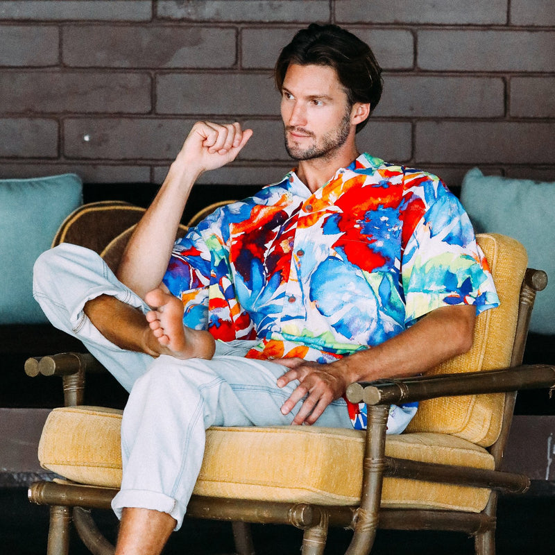 Camisa retro para hombre - Spring Sky - jamsworld.com