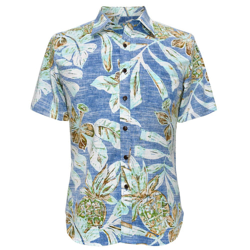 Men's Archival Collection Modern Fit Shirt - Kawaiiki Blue Reverse - jamsworld.com