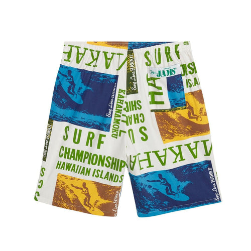 Men's Super Jams - Surf Contest White - Surf Line Hawaii