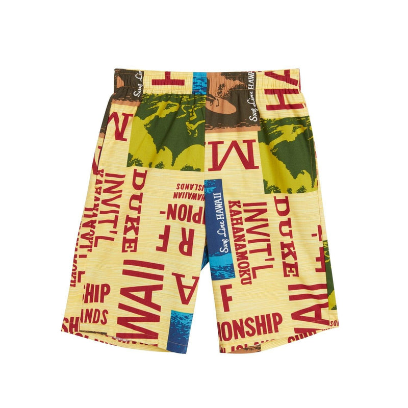 Men's Super Jams - Surf Contest Yellow - Surf Line Hawaii