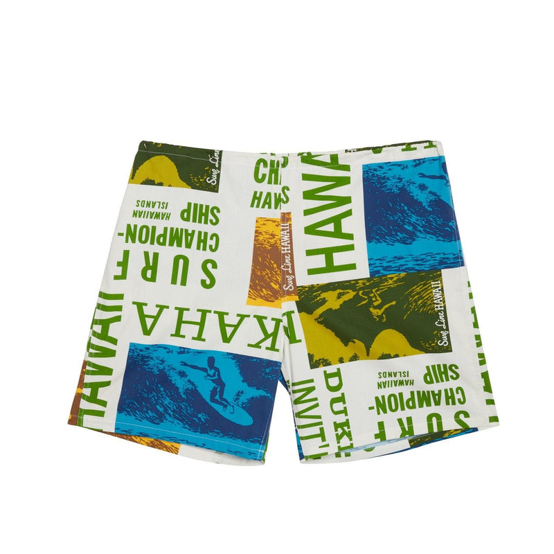 Pantalones cortos para hombre Original Jams - Surf Contest Blanco - Surf Line Hawaii