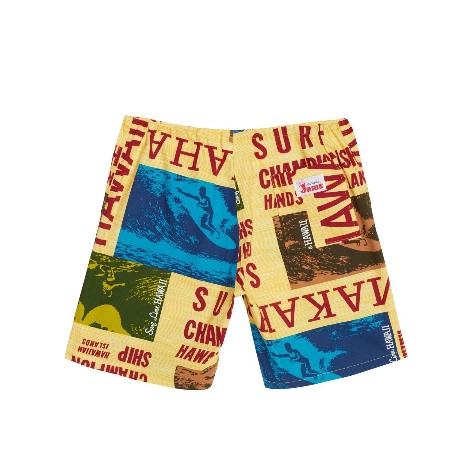 Short Homme Original Jams - Surf Contest Jaune - jamsworld.com