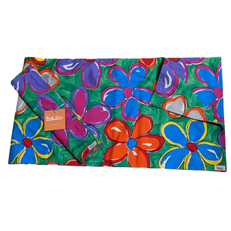 Camino de mesa reversible Surf Line Hawaii - Na Pua Flowers