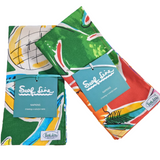 Serviette Hawaii Surf Line (Ensemble de 2) - Ananas Hibiscus Vert