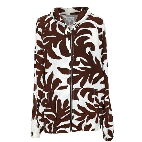 Parka Rayon Jacket - Brown & White - jamsworld.com