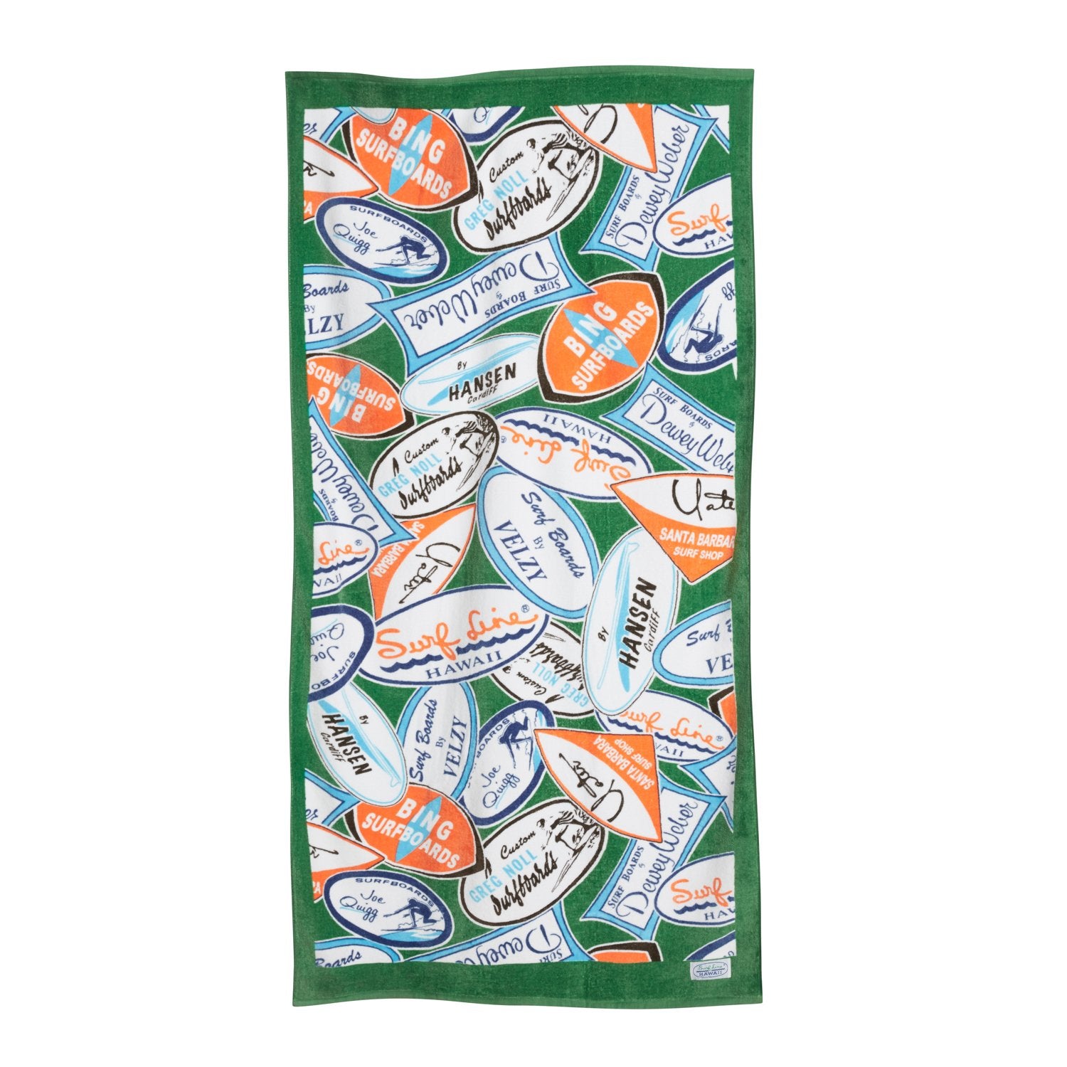 Decals Green Surf Line 毛巾 - Surf Line HawaiiSurf Line 夏威夷毛巾 - Decals 绿色