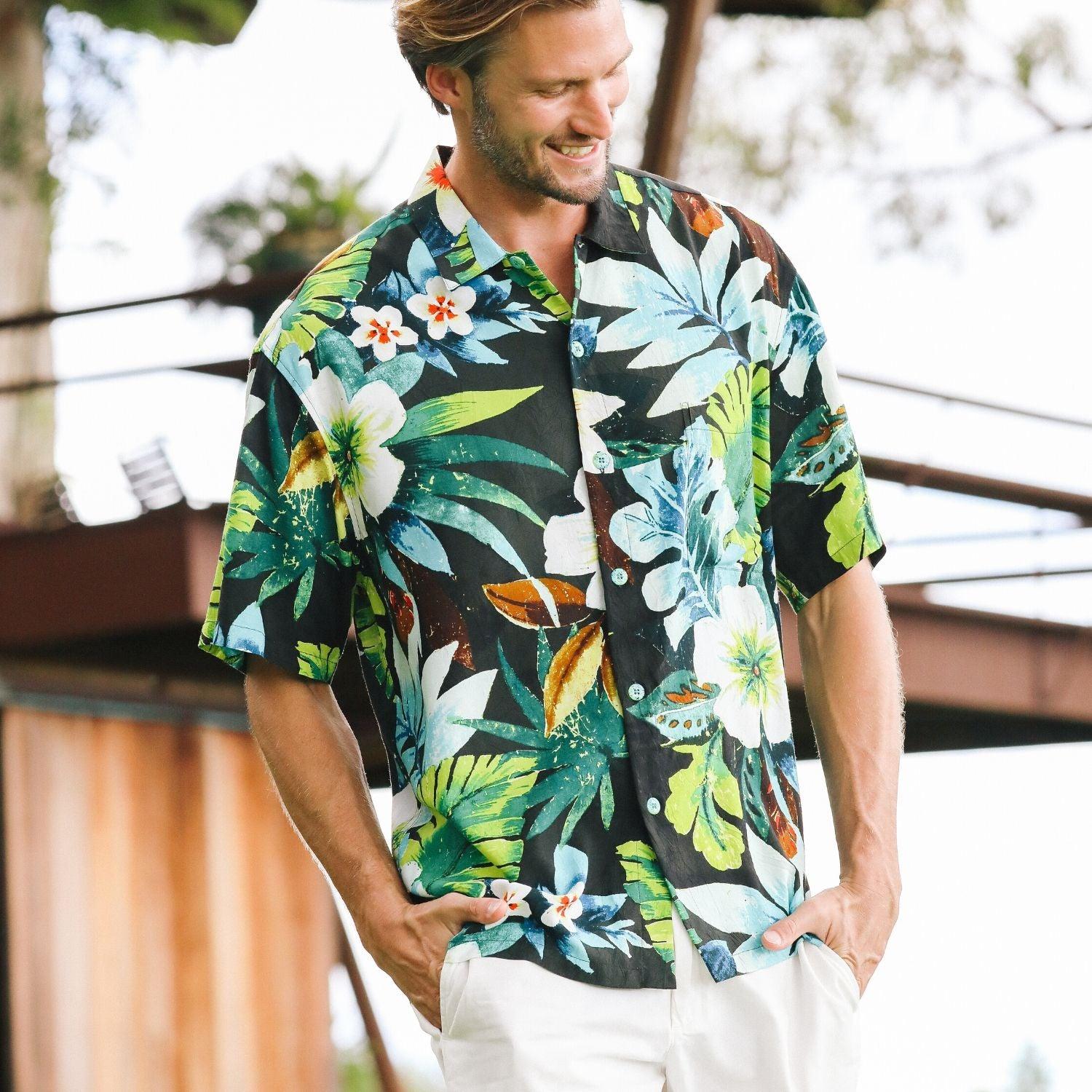 Chemise rétro pour homme - Waiola Black - jamsworld.com