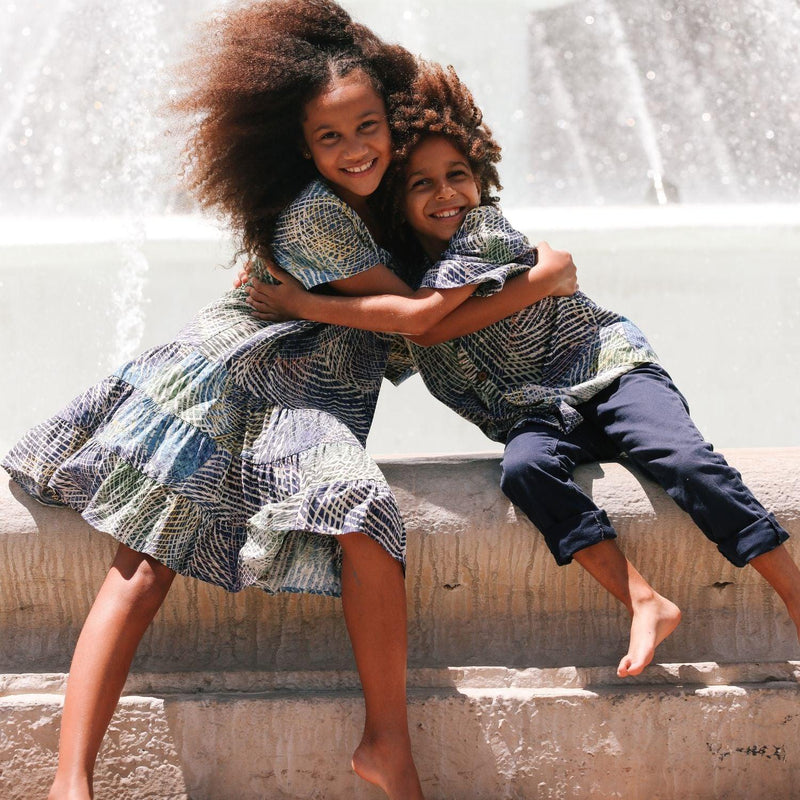 Camisa de rayón para niños : XS(4/5 - L(12/14) - Hibiki - jamsworld.com