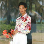 Chemise à manches longues unisexe - 'Akala (Rose) Wind Palm