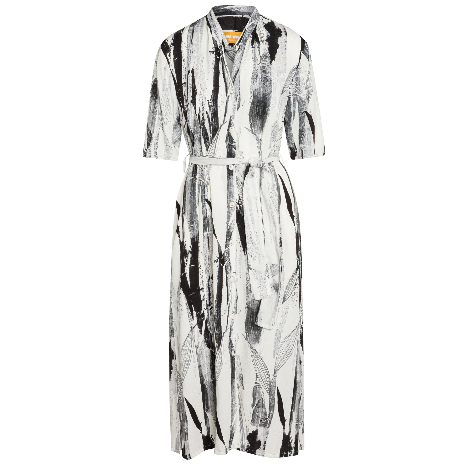 Button-Down Dress - Lucky Bamboo Black