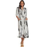 Button-Down Dress - Lucky Bamboo Black