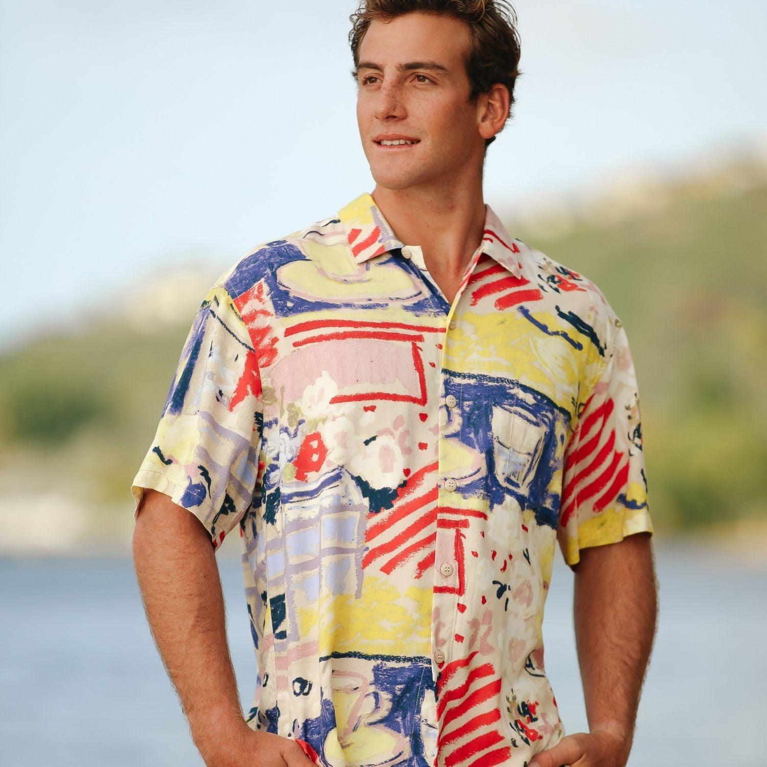 Chemise rétro homme - Bistro - jamsworld.com