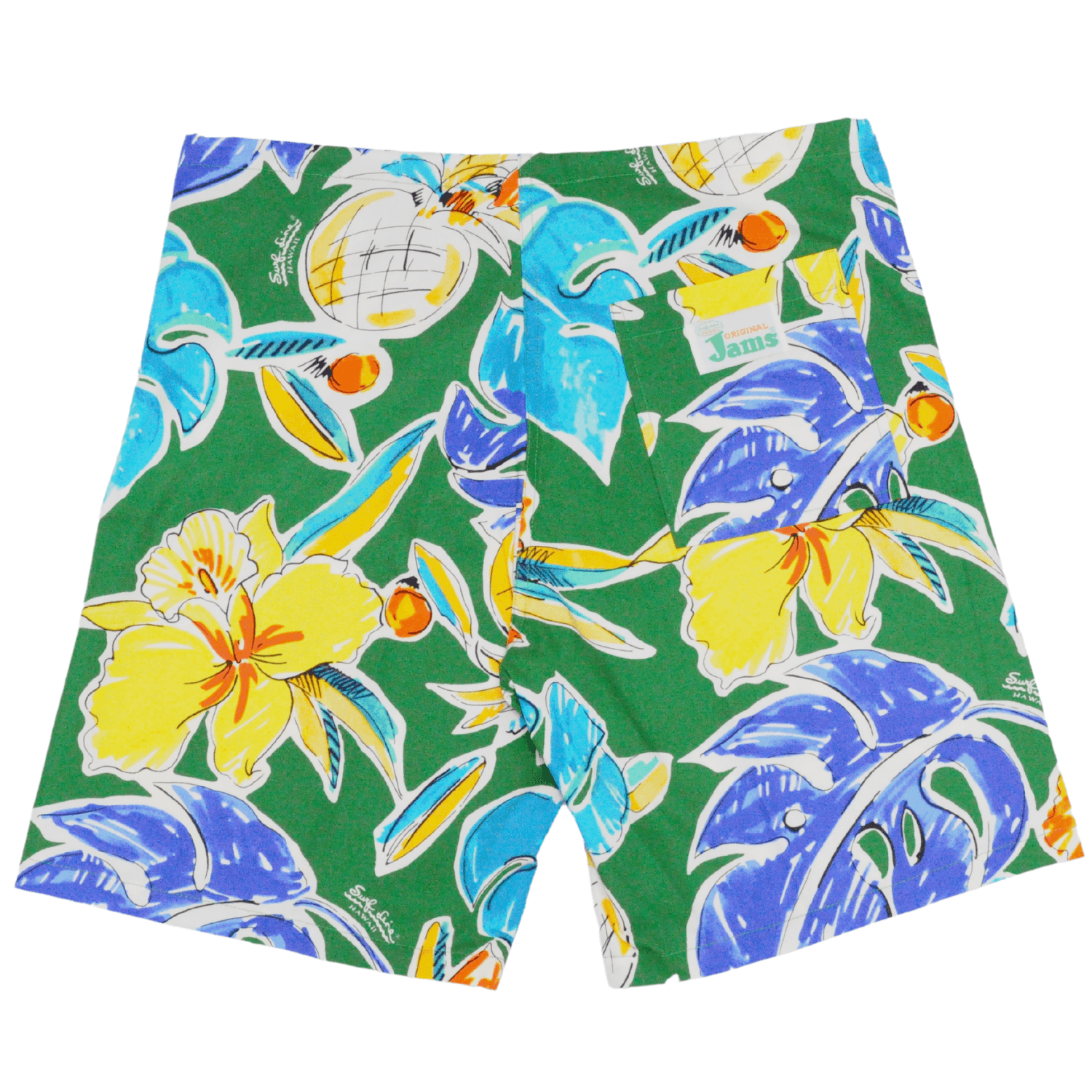 Original Jams Short - Ananas Hibiscus Vert - jamsworld.com