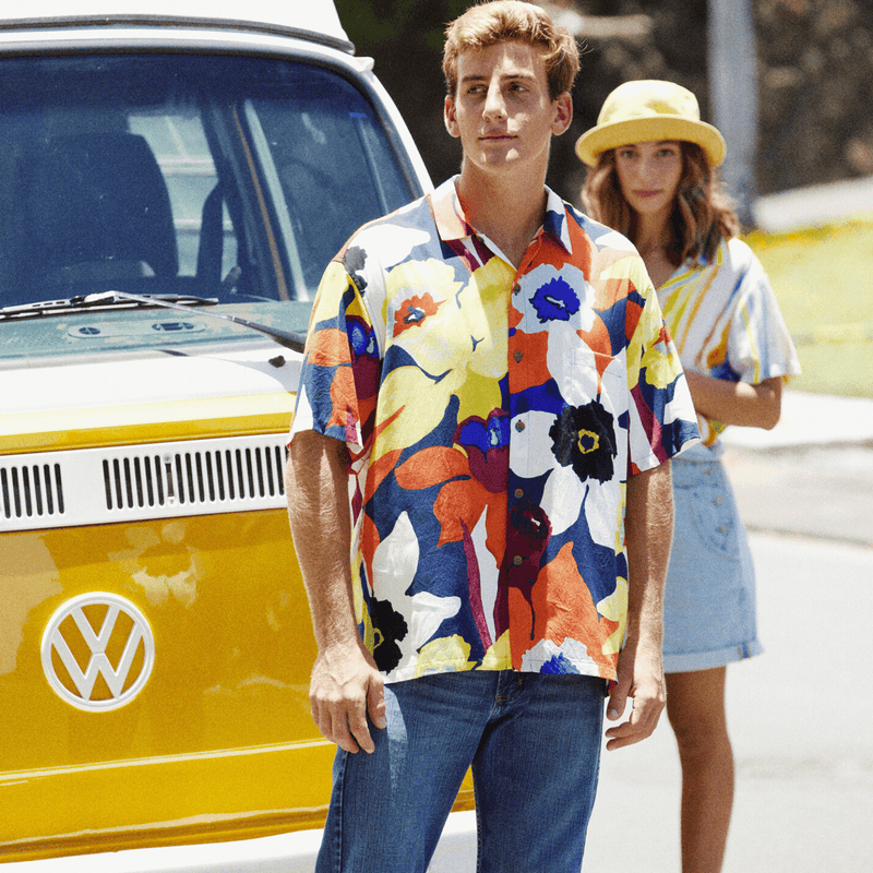 Men's Retro Shirt - Bamboo Orchid - jamsworld.com