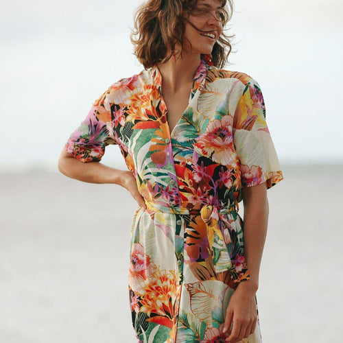 Button-Down Dress - Cassis - jamsworld.com