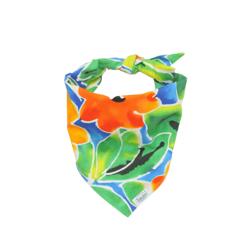 Pet Bandana - Surf Line Hawaii Flower Star Blue - jamsworld.com