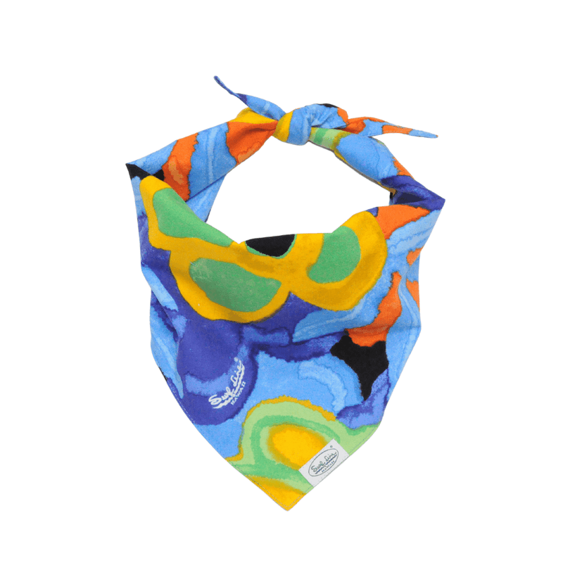 Bandana para mascotas - Surf Line Hawaii Floral Ferns Black - jamsworld.com