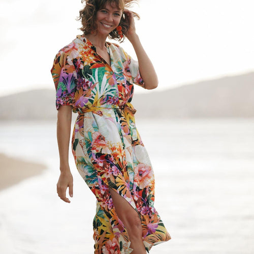 Button-Down Dress - Cassis - jamsworld.com