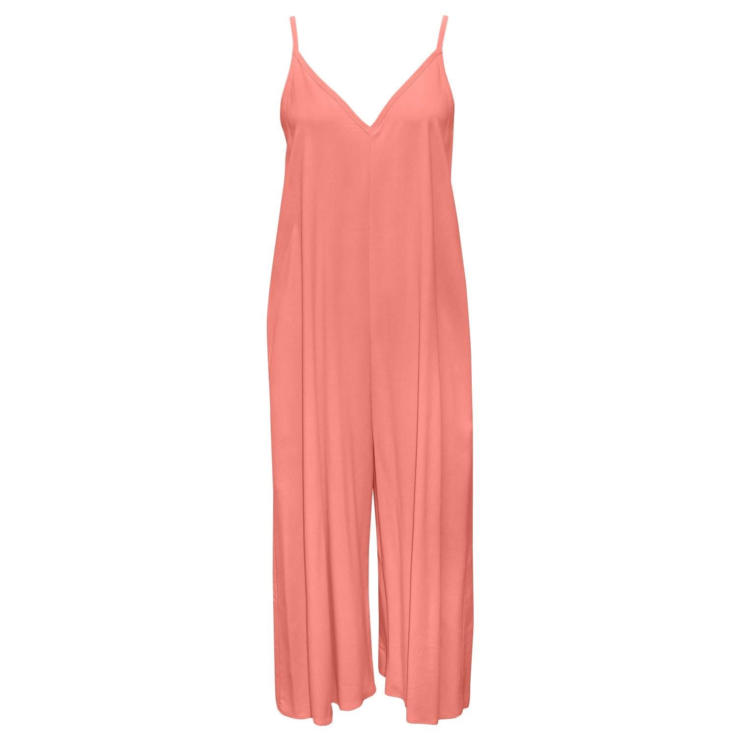 Solid Easy Jumpsuit - Coral - jamsworld.com