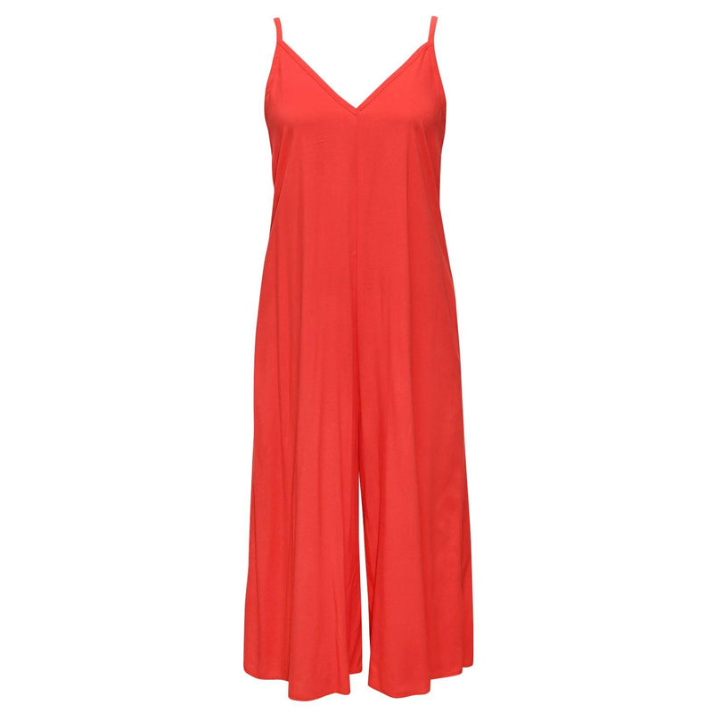 Solid Easy Jumpsuit - Flame - jamsworld.com