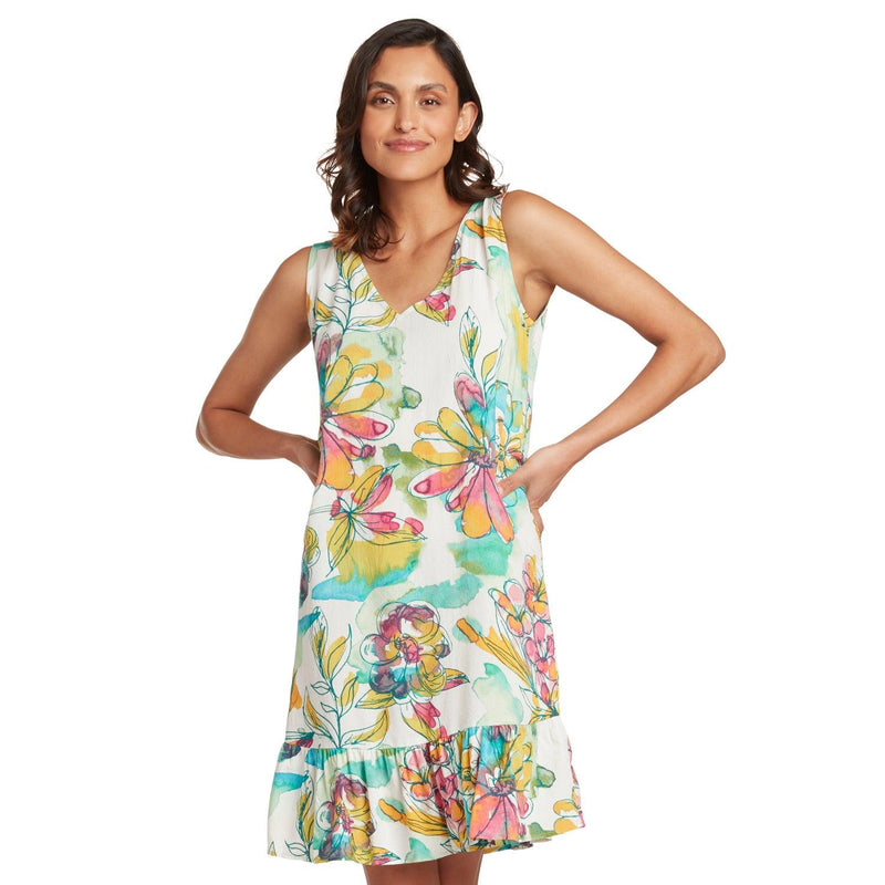 Vestido Con Volantes - Peridot - jamsworld.com