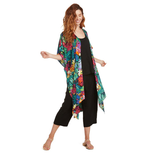 Kimono Jacket - Fiore Black - jamsworld.com