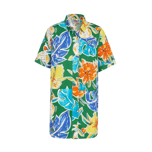Women's Pineapple Shirt Dress - Surf Line Hawaii