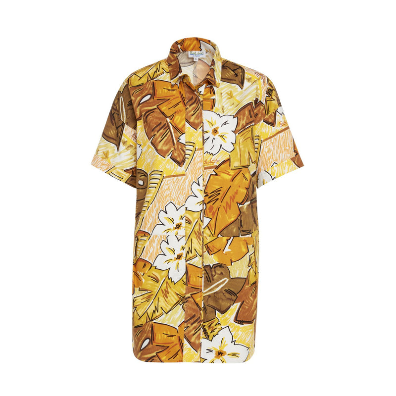 Vestido camisero Tiki Leaf para mujer - Surf Line Hawaii