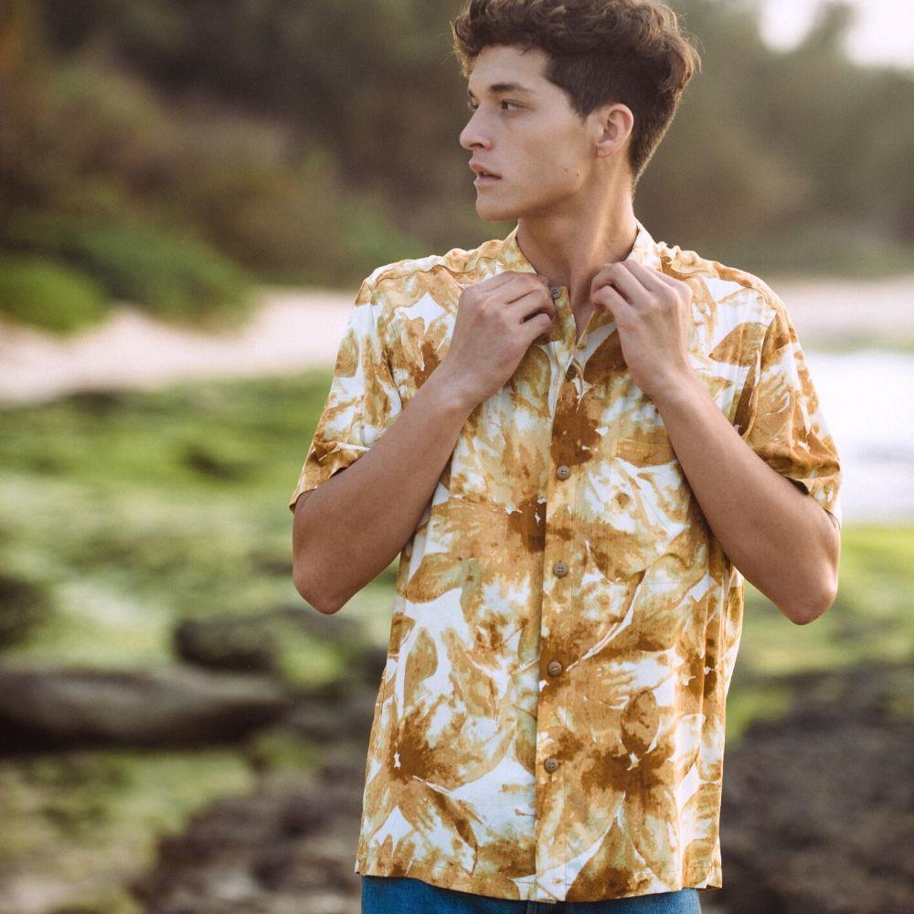 Camiseta retro para hombre - Hapuna Sepia - jamsworld.com