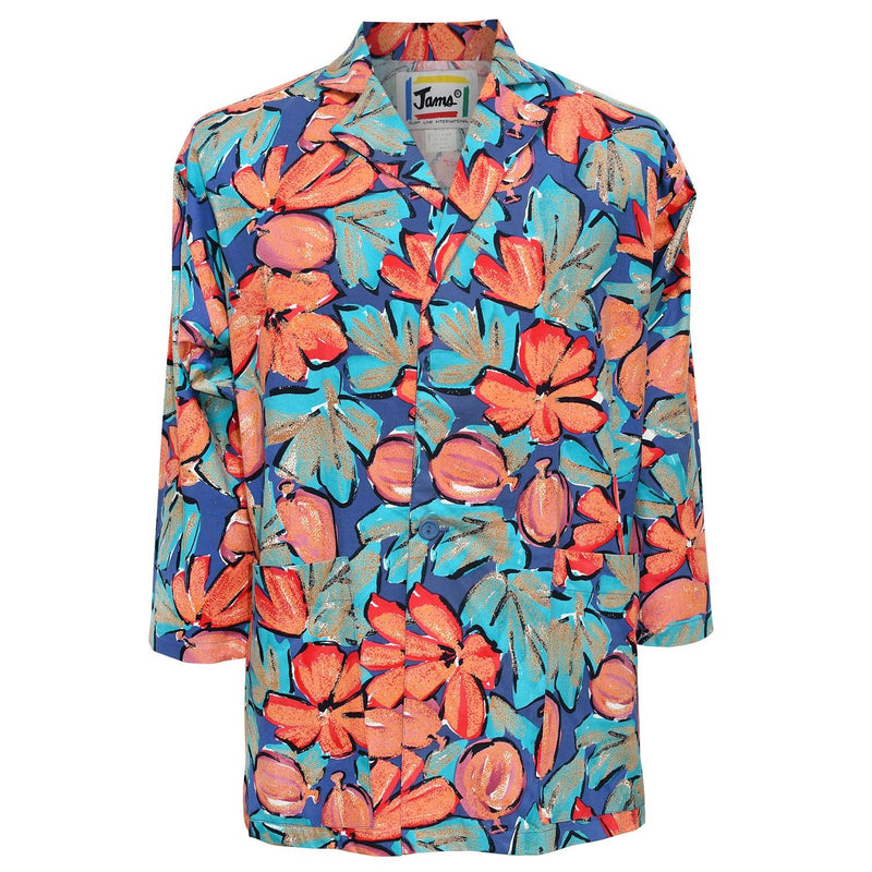 1980's Original Jams Surf Line International Blazer - Violet/Bleu Floral - jamsworld.com