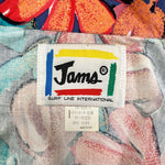 1980's Original Jams Surf Line International Blazer - Violet/Bleu Floral - jamsworld.com