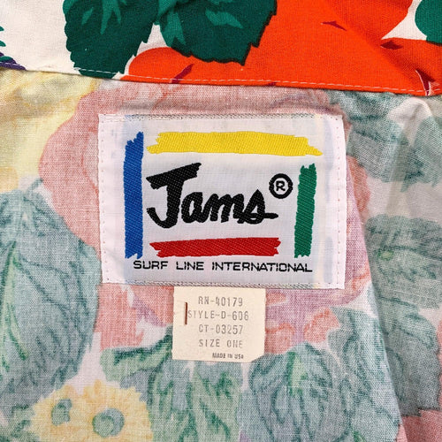 1980's Original Jams Surf Line International Blazer - White Floral - jamsworld.com