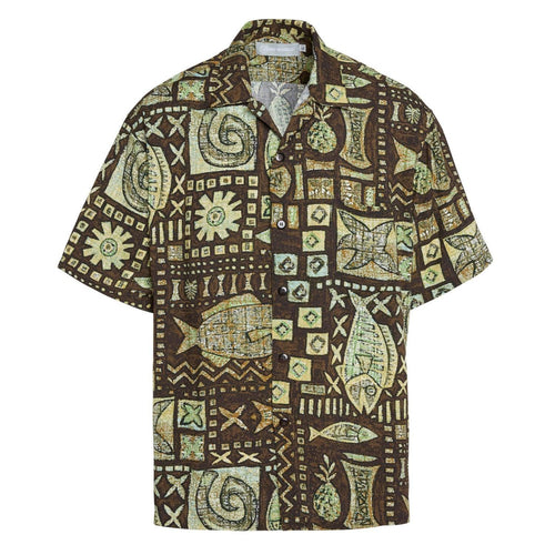 Men's Retro Shirt - Anahola Bay Brown - jamsworld.com