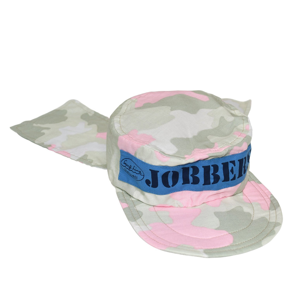 Vintage 1980's Jobber Hat Pink Army Camo Jams World