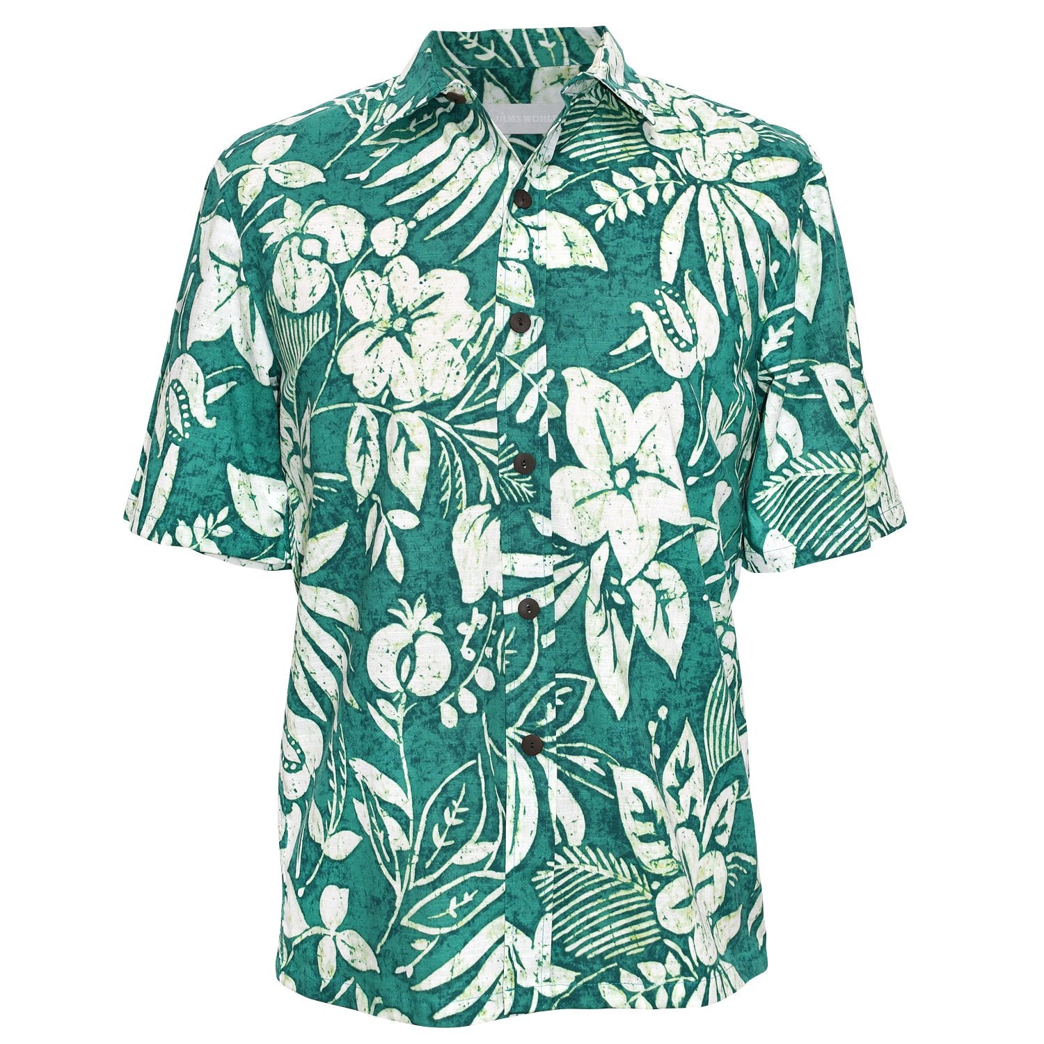 Chemise en coton pour hommes - Makana Yukata Vert - jamsworld.com