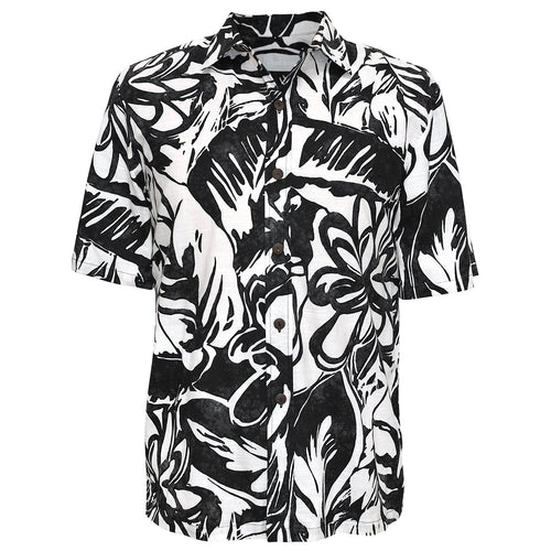 Men's Cotton Shirt - Royal Garden Black - jamsworld.com