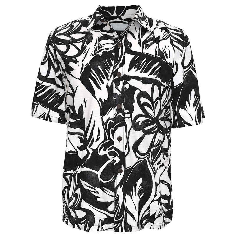 Chemise en coton pour hommes - Royal Garden Black - jamsworld.com