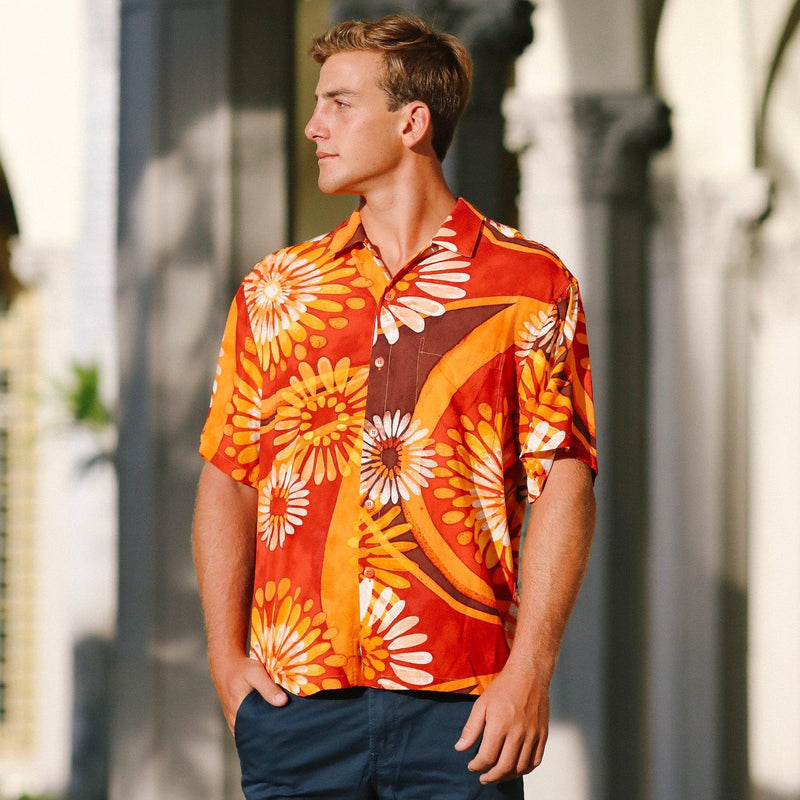 Men's Retro Shirt - Flower Explosion - jamsworld.com