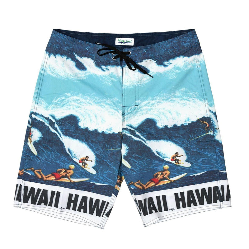 Men's Classic Boardshorts - Big Wave Blue - jamsworld.com