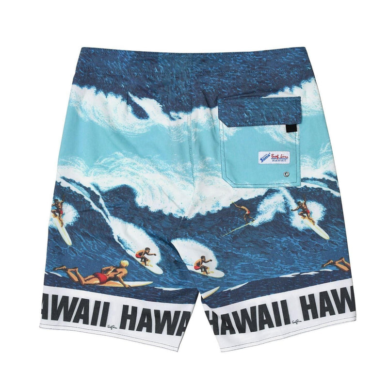 Men's Classic Boardshorts - Big Wave Blue - jamsworld.com