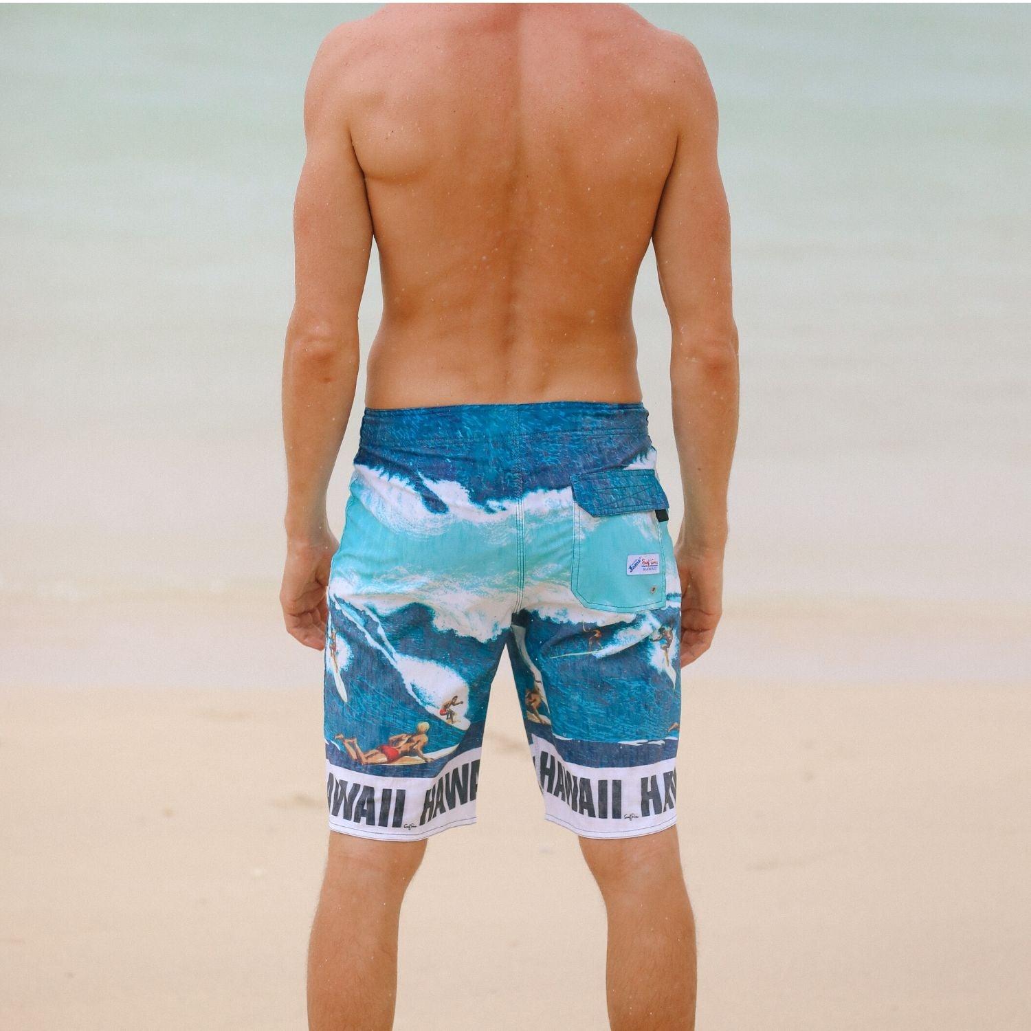 Men s Classic Boardshorts Big Wave Blue