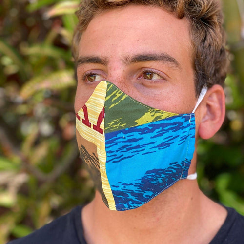 Jams World Face Mask - Surf Contest Yellow - jamsworld.com