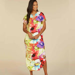 카사블랑카 드레스 - 플라워 스플래쉬 - jamsworld.com