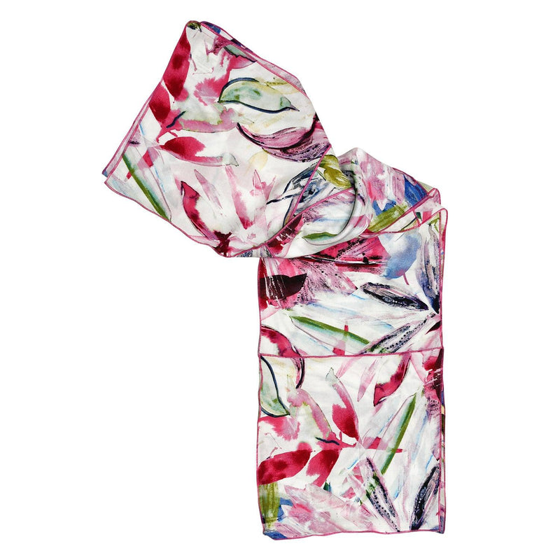 Bufanda de rayón patchwork - 'Akala (Pink) Wind Palm - jamsworld.com