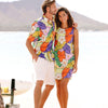 Men's Surf Line Hawaii Cotton Modern Fit Shirt - Tiki Leaf Purple - jamsworld.com