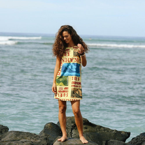 Cotton Jackie Dress - Surf Contest Yellow - jamsworld.com