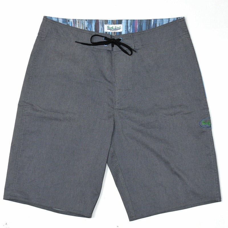 Men's Classic Solid Boardshort - Black/Gray Trail Blazer - jamsworld.com