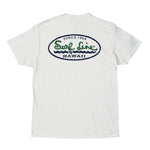椭圆形仿旧冲浪线夏威夷标志 T 恤 - jamsworld.com