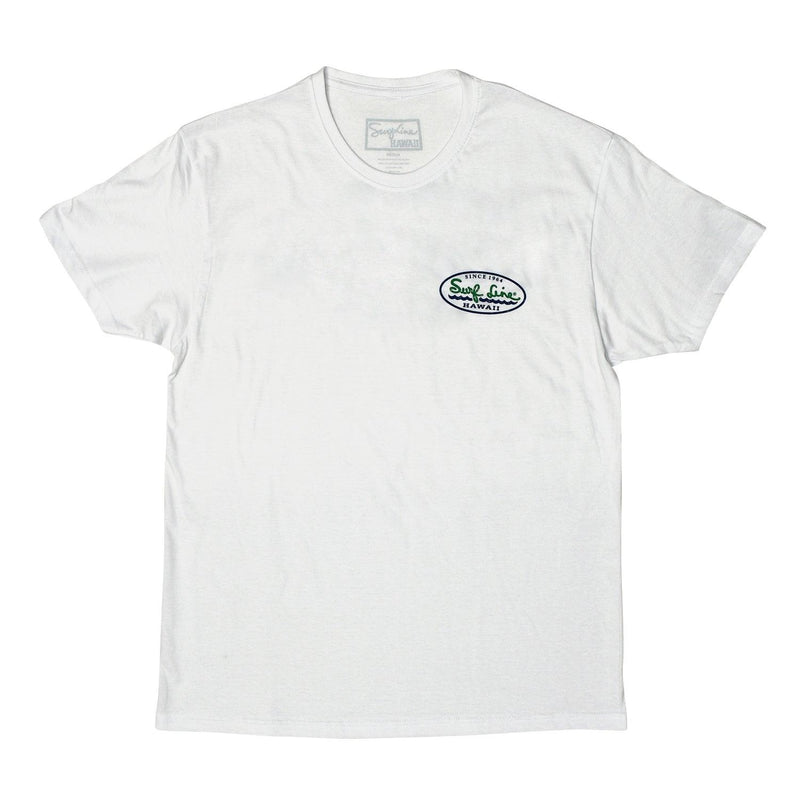 T-shirt ovale avec logo Surf Line Hawaii en détresse - jamsworld.com